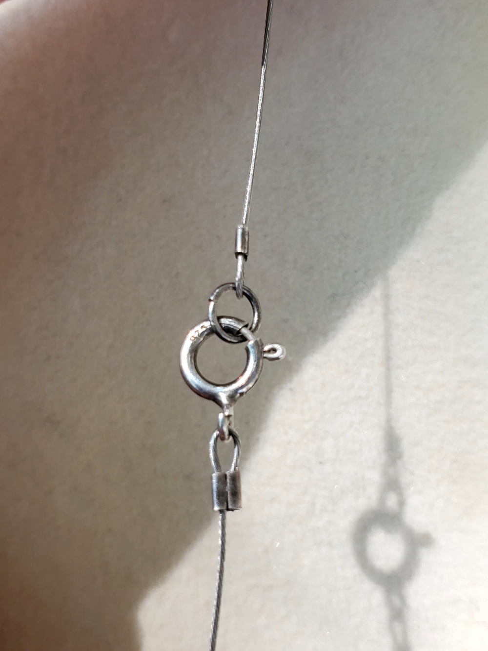Sterling Silver Illusion Necklace with Freshwater Pearls & Purple Glass Beads - Picture 2 of 7